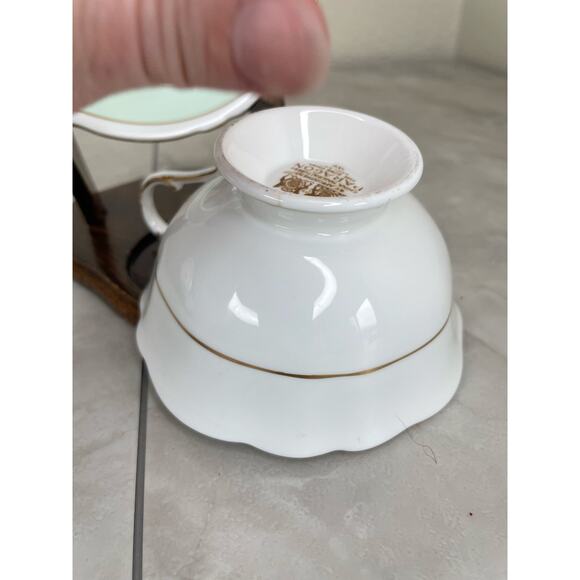 Paragon Double Warrant Teacup & Saucer Chrysanthemum Mums Mint Green A1591 - Picture 3 of 13